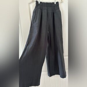 Anthropologie Black Wide Leg Pants